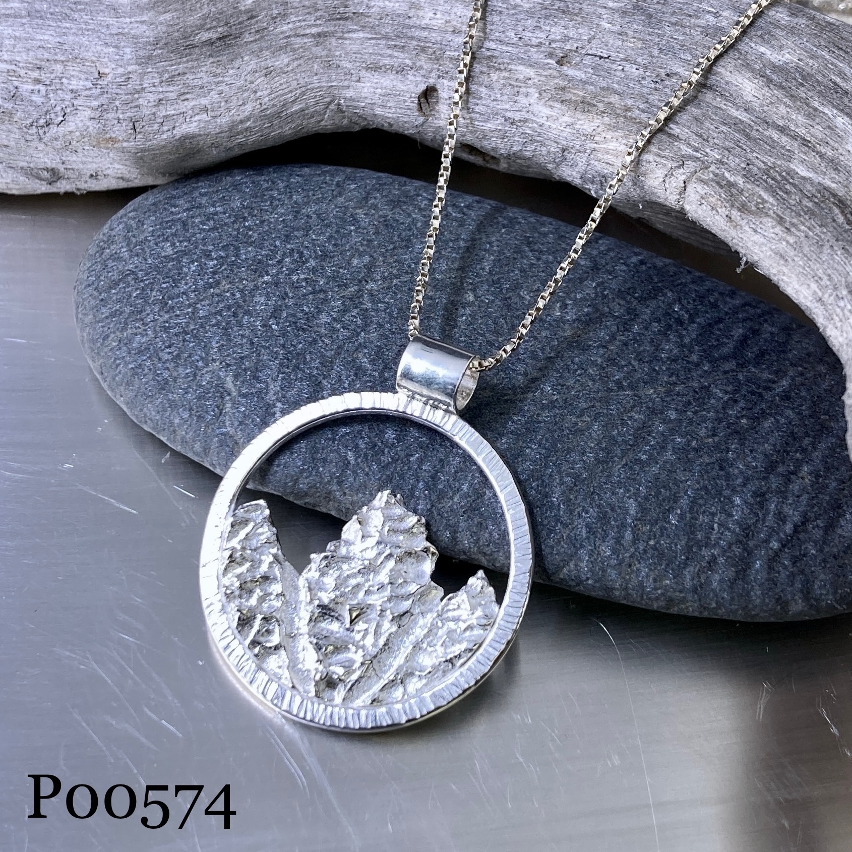mountain pendants - Argentium silver - Image 11