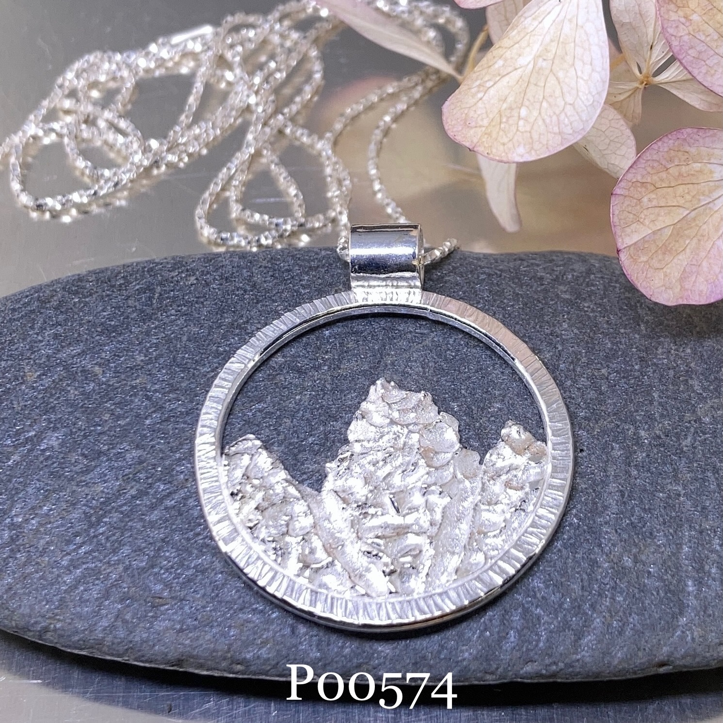 mountain pendants - Argentium silver - Image 4