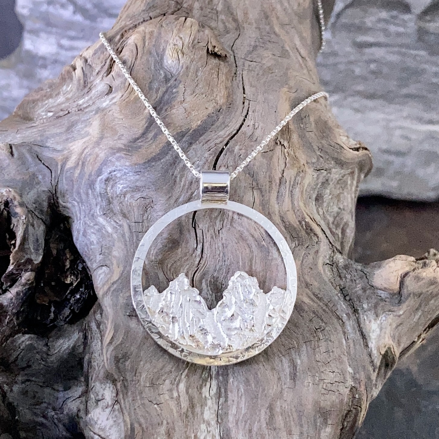 mountain pendants - Argentium silver - Image 2