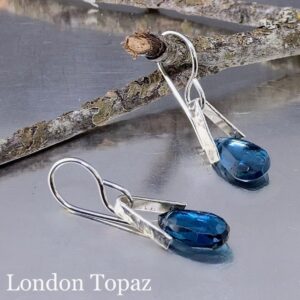 Gemstone Earrings – Argentium Silver V Bail – Small