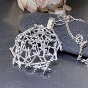 twig pendant - Argentium silver