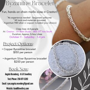Silversmithing Class - Byzantine Bracelet