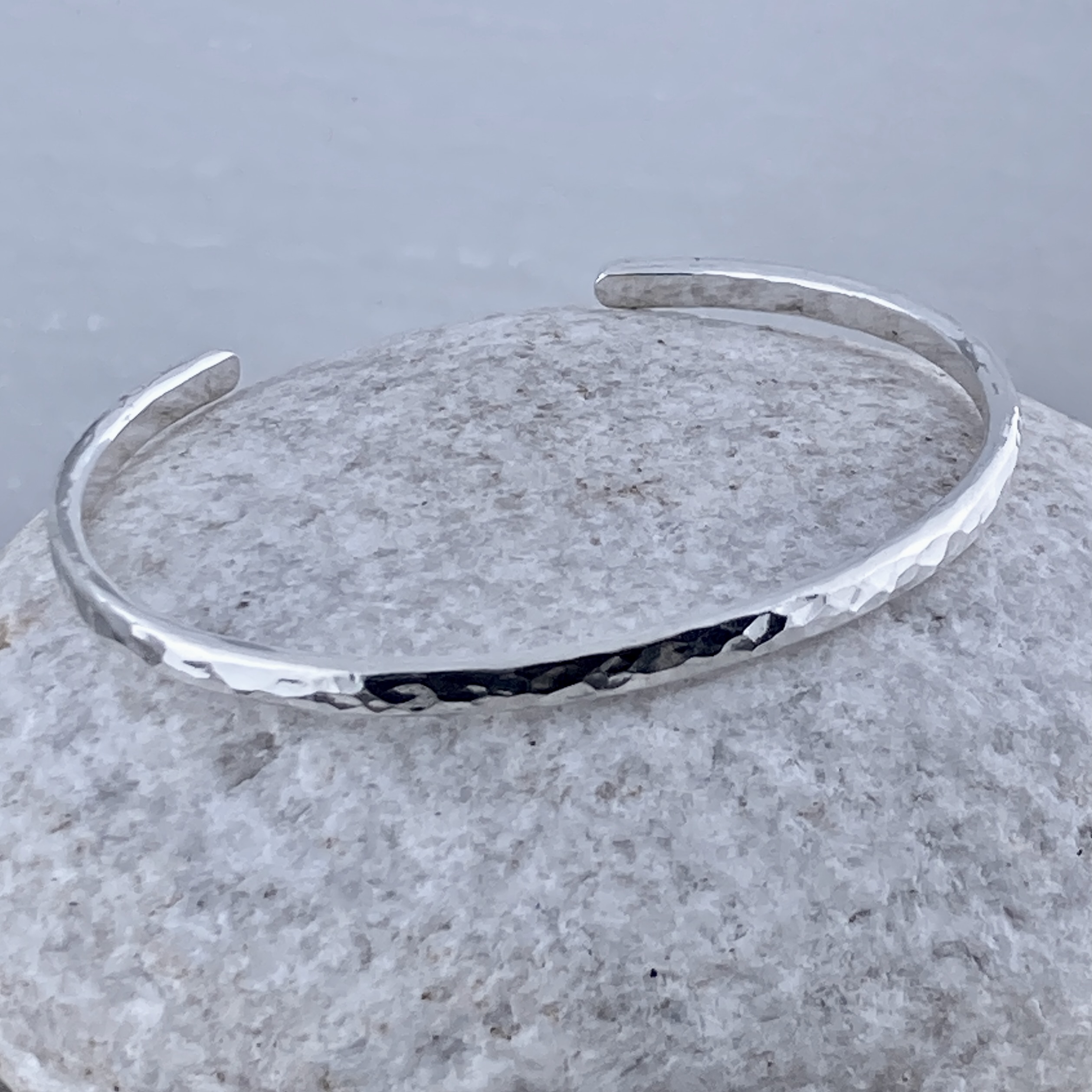 Argentium Silver Hammered Cuff - Image 2