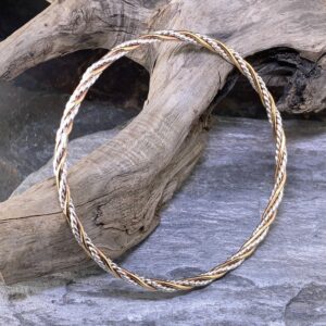 Argentium Silver and Brass Twist Bangle