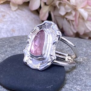 Pink Tourmaline Ring - Size 10 - Argentium Silver – 2.5 carat