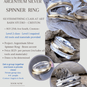 Silversmithing Class – Argentium Silver Spinner Ring