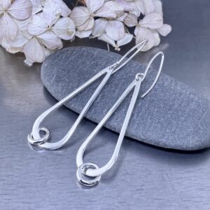 Rainfall Teardrop Earrings – Argentium Silver 940
