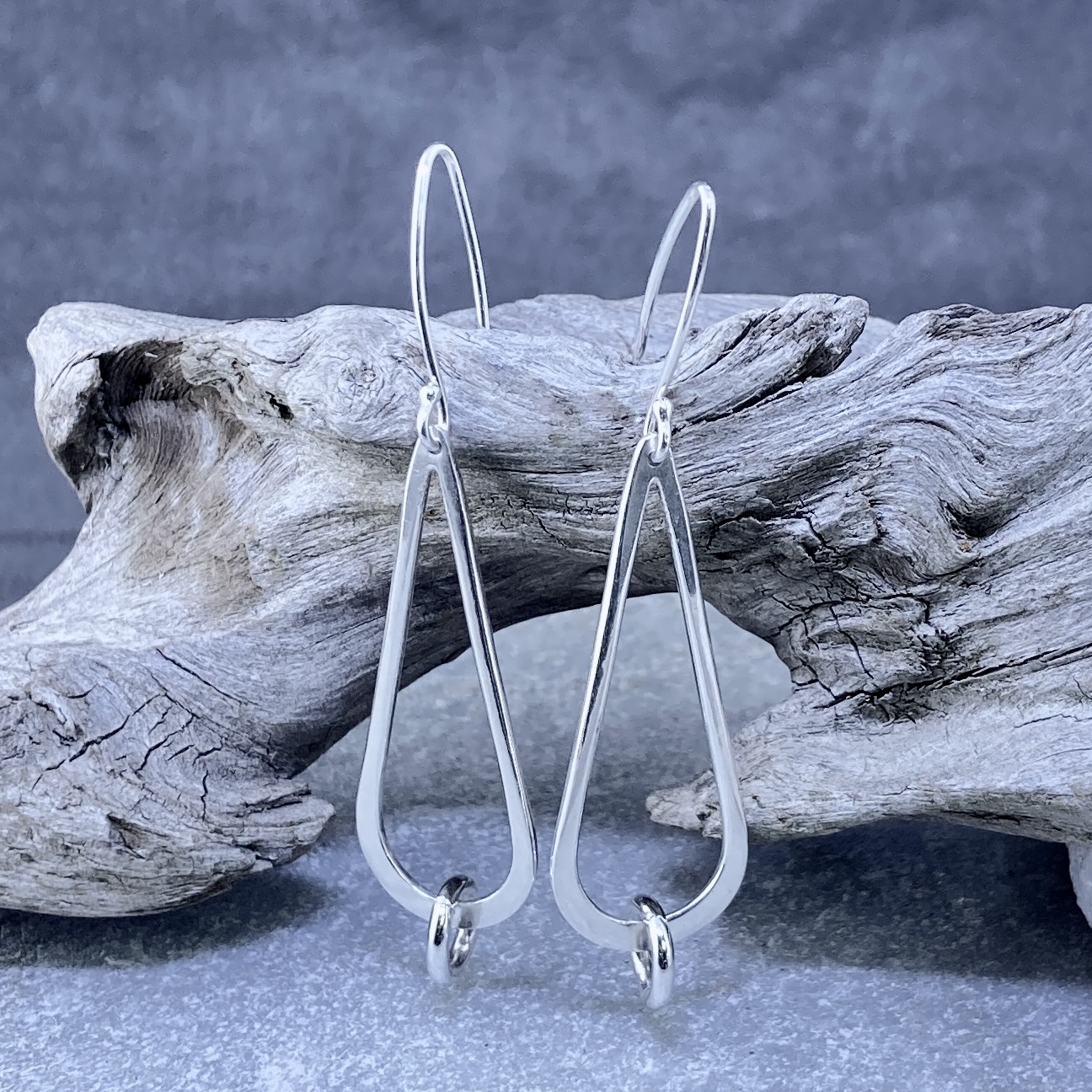 Rainfall Teardrop Earrings – Argentium Silver 940 - Image 3