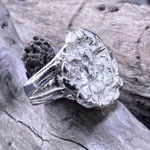 Lunar Ring – Size 8.5 – Argentium Silver Signet